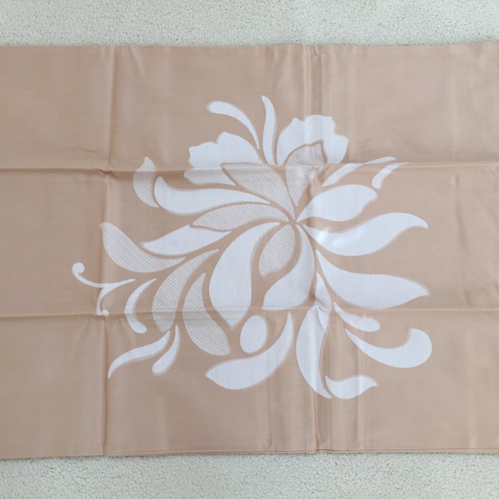 FRETTE Italy TWO STANDARD SHAMS 20x28" LOTUS Sandstone Milk 100% Cotton $450 NEW
